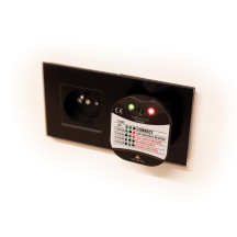 Testeur de tension et de terre pour prise murale - Cat II - 230 V - Indication par LED et buzzer - Type E/F (France/Allemagne)