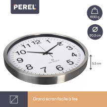 Horloge murale en aluminium - ø 50 cm