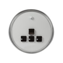 Horloge murale en aluminium avec 3 fuseaux horaires - ø 45.5 cm