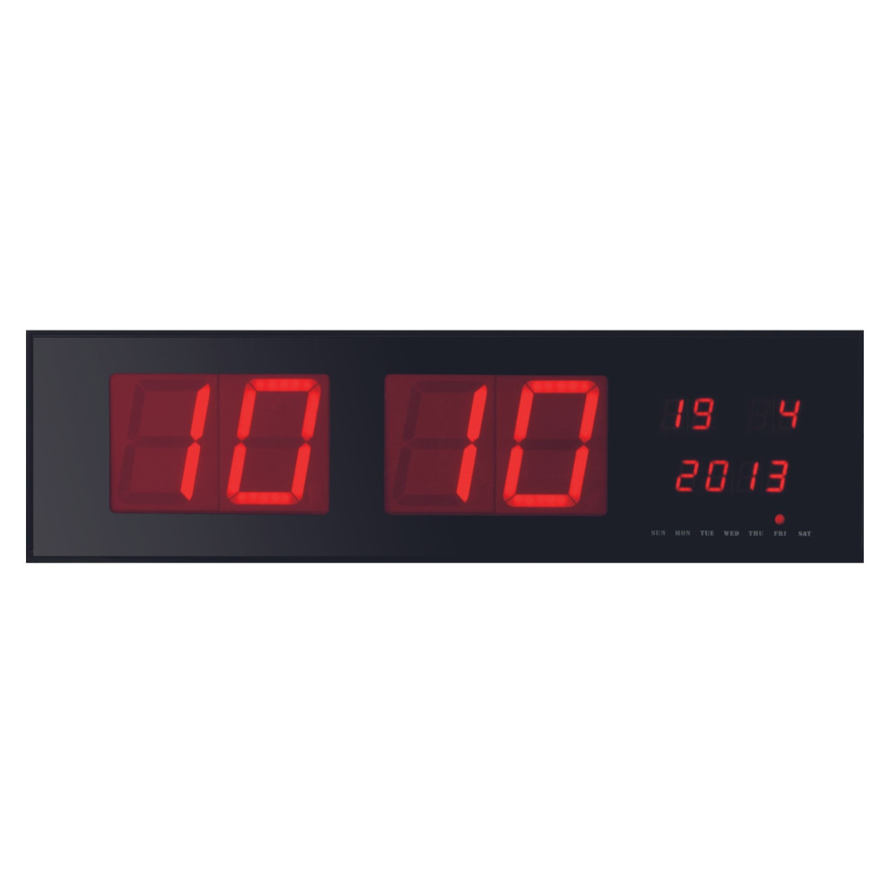 Horloge murale à affichage LED - 83 x 23 x 4 cm