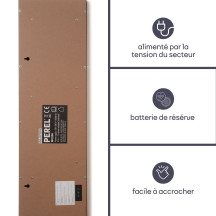 Horloge murale à affichage LED - 83 x 23 x 4 cm