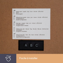 Horloge murale à affichage LED - 83 x 23 x 4 cm