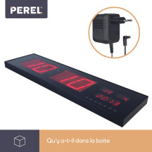 Horloge murale à affichage LED - 83 x 23 x 4 cm