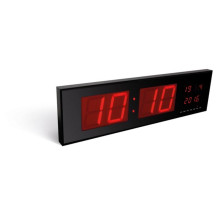 Horloge murale à affichage LED - 83 x 23 x 4 cm