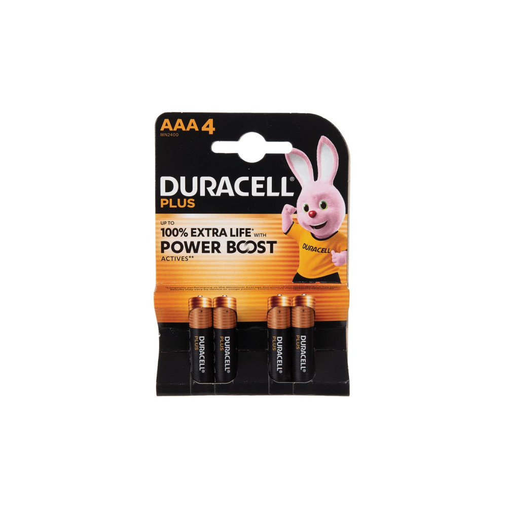 Duracell - Pile Alcaline Plus 1.5 V AA MN2400 BL4 - 4 pcs