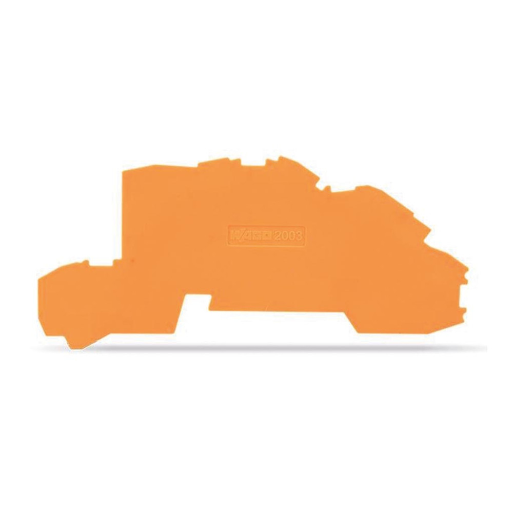 Plaque d'extrémité et intermédiaire de 0,8 mm d'épaisseur, orange