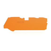 Plaque d'extrémité et intermédiaire de 1 mm d'épaisseur pour blocs de jonction à 3 conducteurs, orange