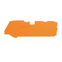 Plaque d'extrémité et intermédiaire de 1 mm d'épaisseur pour blocs de jonction à 3 conducteurs, orange
