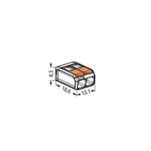 MINI BORNE DE CONNEXION À LEVIER 2 x 0.2 - 4 mm² POUR TOUT TYPE DE CÂBLE