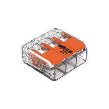 MINI BORNE DE CONNEXION À LEVIER 3 x 0.2 - 4 mm² POUR TOUT TYPE DE CÂBLE