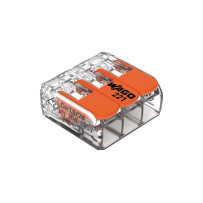 MINI BORNE DE CONNEXION À LEVIER 3 x 0.2 - 4 mm² POUR TOUT TYPE DE CÂBLE