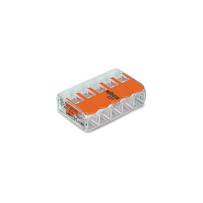 MINI BORNE DE CONNEXION À LEVIER 5 x 0.2 - 4 mm² POUR TOUT TYPE DE CÂBLE