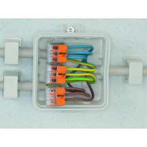 MINI BORNE DE CONNEXION À LEVIER 5 x 0.2 - 4 mm² POUR TOUT TYPE DE CÂBLE