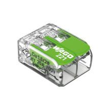 Connecteur d'épissure compact 2 x 0,2 - 4 mm² pour tous types de fils - vert