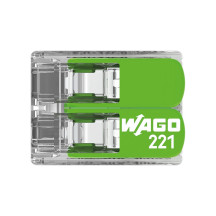 Connecteur d'épissure compact 2 x 0,2 - 4 mm² pour tous types de fils - vert