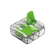 Connecteur d'épissure compact 3 x 0,2 - 4 mm² pour tous types de fils - vert