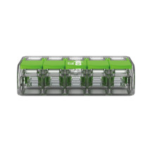 Connecteur d'épissure compact 5 x 0,2 - 4 mm² pour tous types de fils - vert