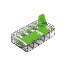Connecteur d'épissure compact 5 x 0,2 - 4 mm² pour tous types de fils - vert