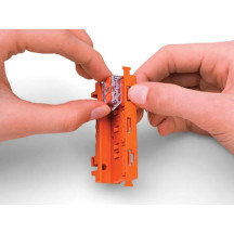 ADAPTATEUR DE FIXATION - SÉRIE 221 - 4 mm² - POUR MONTAGE SUR RAIL 35/MONTAGE PAR VIS - ORANGE