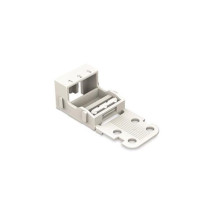 ADAPTATEUR DE FIXATION - POUR BORNES À 3 CONDUCTEURS - SÉRIE 221 - 4 mm² - POUR MONTAGE À VIS - BLANC