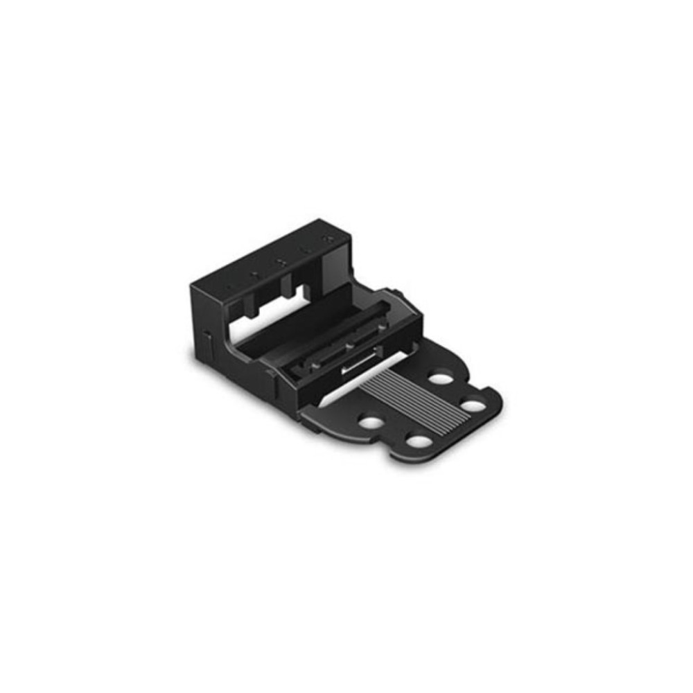 ADAPTATEUR DE FIXATION - POUR BORNES À 5 CONDUCTEURS - SÉRIE 221 - 4 mm² - POUR MONTAGE À VIS - NOIR