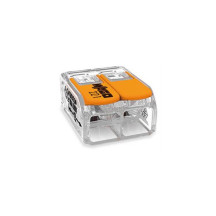 BORNE DE RACCORDEMENT COMPACT - POUR TOUS TYPES DE CONDUCTEURS - MAX. 6 mm² - 2 CONDUCTEURS - AVEC LEVIERS - BOÎTIER TRANSPARENT
