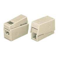 BORNE POUR LUMINAIRES 2.5mm, 2 RIGIDES - 1 SOUPLE, 105°, BLANC