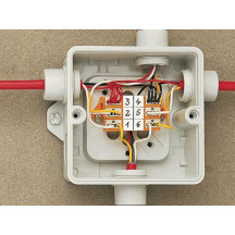 BORNE MICRO POUR BOÎTE DE DÉRIVATION 4 CONDUCTEURS, ROUGE