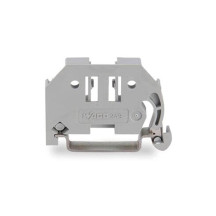 Butée sans vis de 6 mm de large pour rail DIN 35 x 15 et 35 x 7,5, gris