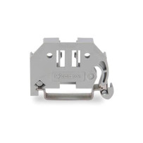 Butée sans vis de 6 mm de large pour rail DIN 35 x 15 et 35 x 7,5, gris