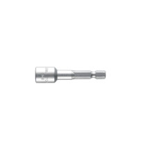 Wiha Douille pour clé à douille magnétique, Standard 55 mm Six pans mâle 1/4" (04634) 7,0