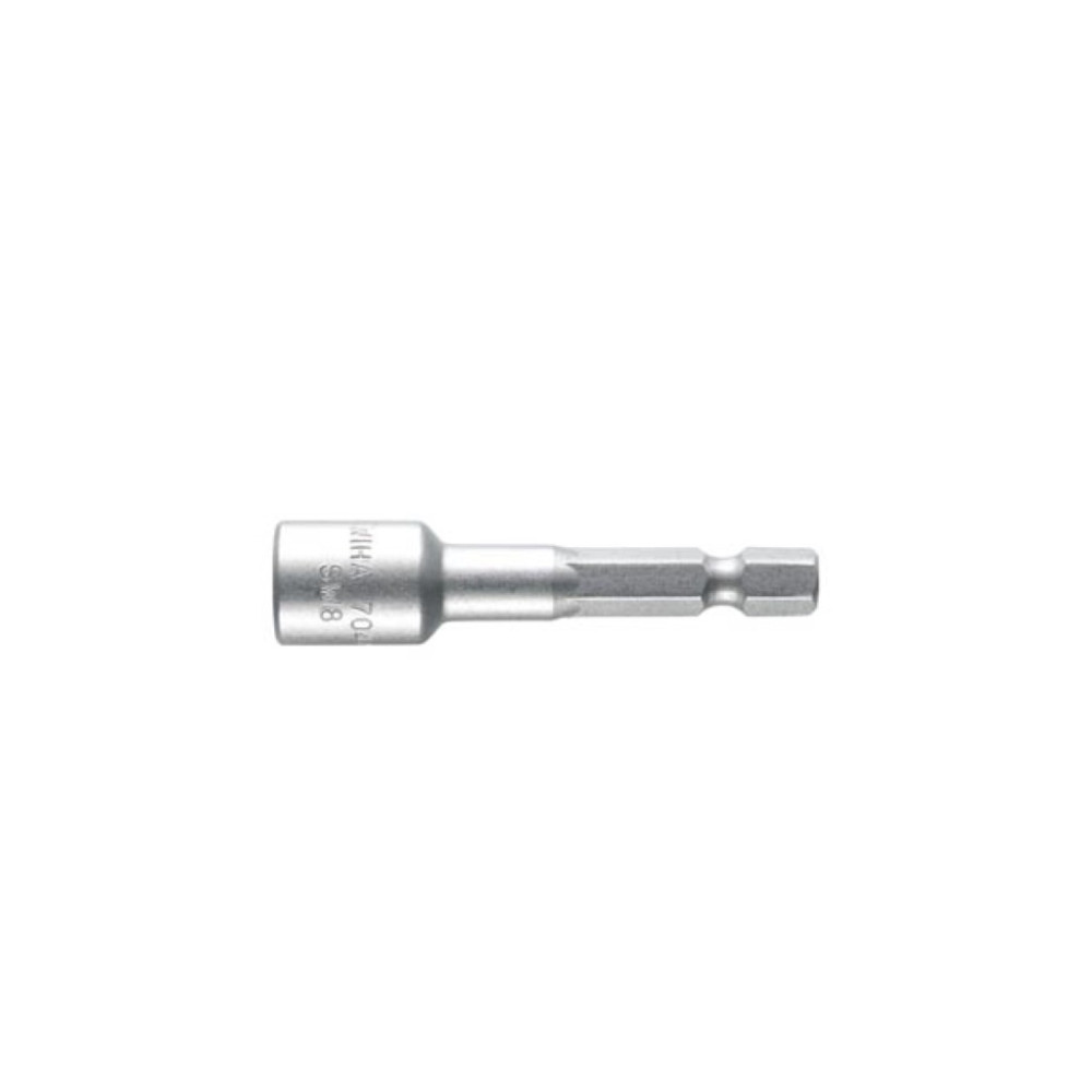 Wiha Douille pour clé à douille magnétique, Standard 55 mm Six pans mâle 1/4" (04634) 7,0