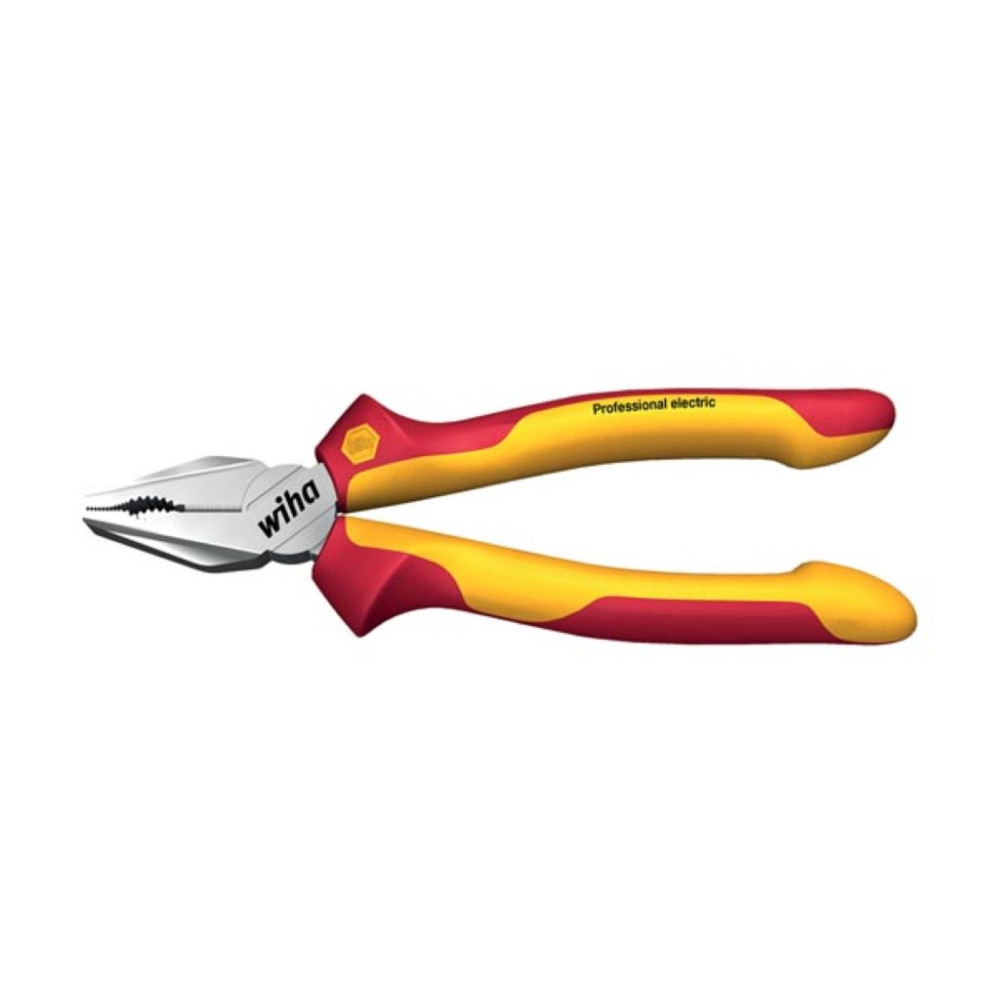 Wiha Pince universelle Professional electric avec DynamicJoint et OptiGrip avec taillant extra long sous blister (27418) 180 mm