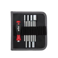 Wiha Jeu de tournevis avec lames interchangeables SYSTEM 6 Tournevis à douille six pans 8 pcs (27712)