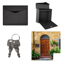 Boîte aux lettres - Verona - noir terne - 38 x 29 x 11,5 cm