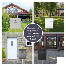 Support pour Boîte aux lettres - inox - 42 x 26 x 50,5 cm