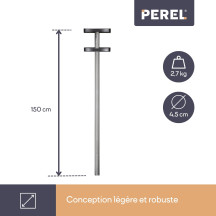 Support pour Boîte aux lettres - inox - 42 x 26 x 50,5 cm