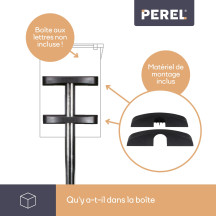 Support pour Boîte aux lettres - inox - 42 x 26 x 50,5 cm