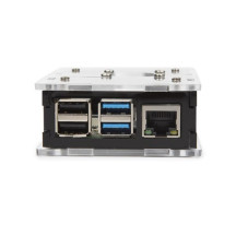 BOÎTIER TRANSPARENT AVEC DISSIPATEURS THERMIQUES ET VENTILATEUR POUR RASPBERRY PI 4