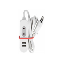 BLOC MULTIPRISE - 1 PRISE EURO ET 2 PORTS USB - IDÉAL EN VOYAGE