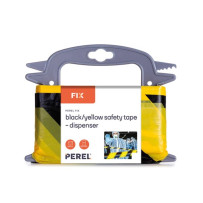 Ruban de sécurité noir/jaune - 100 m - distributeur