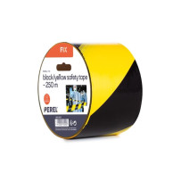 Ruban de sécurité noir/jaune - 250 m - bobine