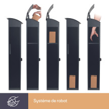 Boîte de dépôt pour paquets - Helsinki - gris foncé