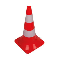 Cône de signalisation rouge/blanc - 50 cm | Signalisation