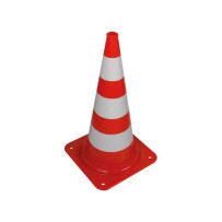 Cône de signalisation rouge/blanc - 75 cm | Signalisation