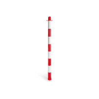 Poteau en plastique rouge/blanc sans base | Signalisation