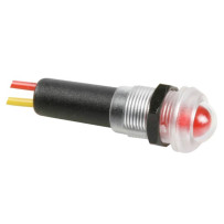 VOYANT LED ROUGE CLIGNOTANT 12V RESISTANT A L'EAU - BOITIER