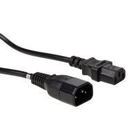 CÂBLE D'ALIMENTATION NOIR C14 + C13 L1.8 m H05VV-F 3G1.00