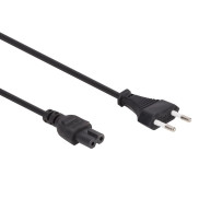 CÂBLE D'ALIMENTATION NOIR CEE 7/16 "FICHE EURO"+ C7 L2 m