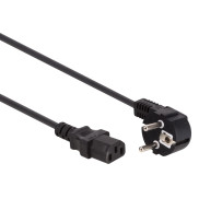 CÂBLE D'ALIMENTATION NOIR CEE 7/7 90° + C13 L2.5 m